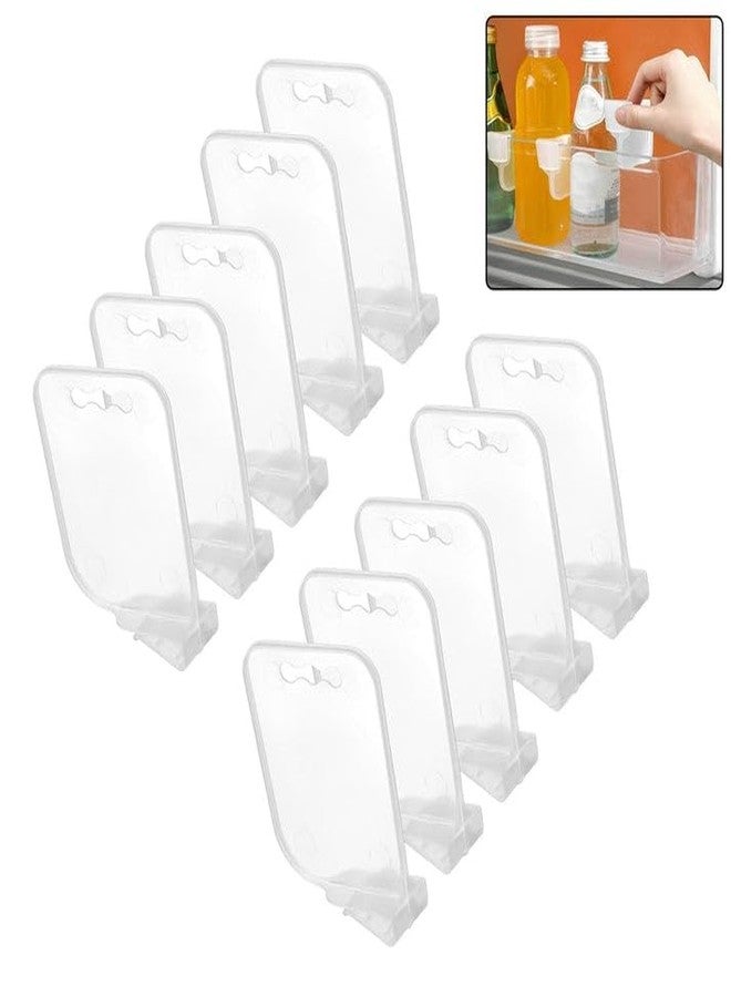 Garth Shelf Dividers - Plastic Storage Basket Partitions, Portable Organizer Bin Clips, Space-Saving Drawer Separators for Fridge Storage Container Divide, Creative Bottle&Can Organization (Set Of 10) - Image 1